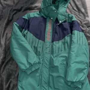 Supreme Teal and Navy Hooded Jacket